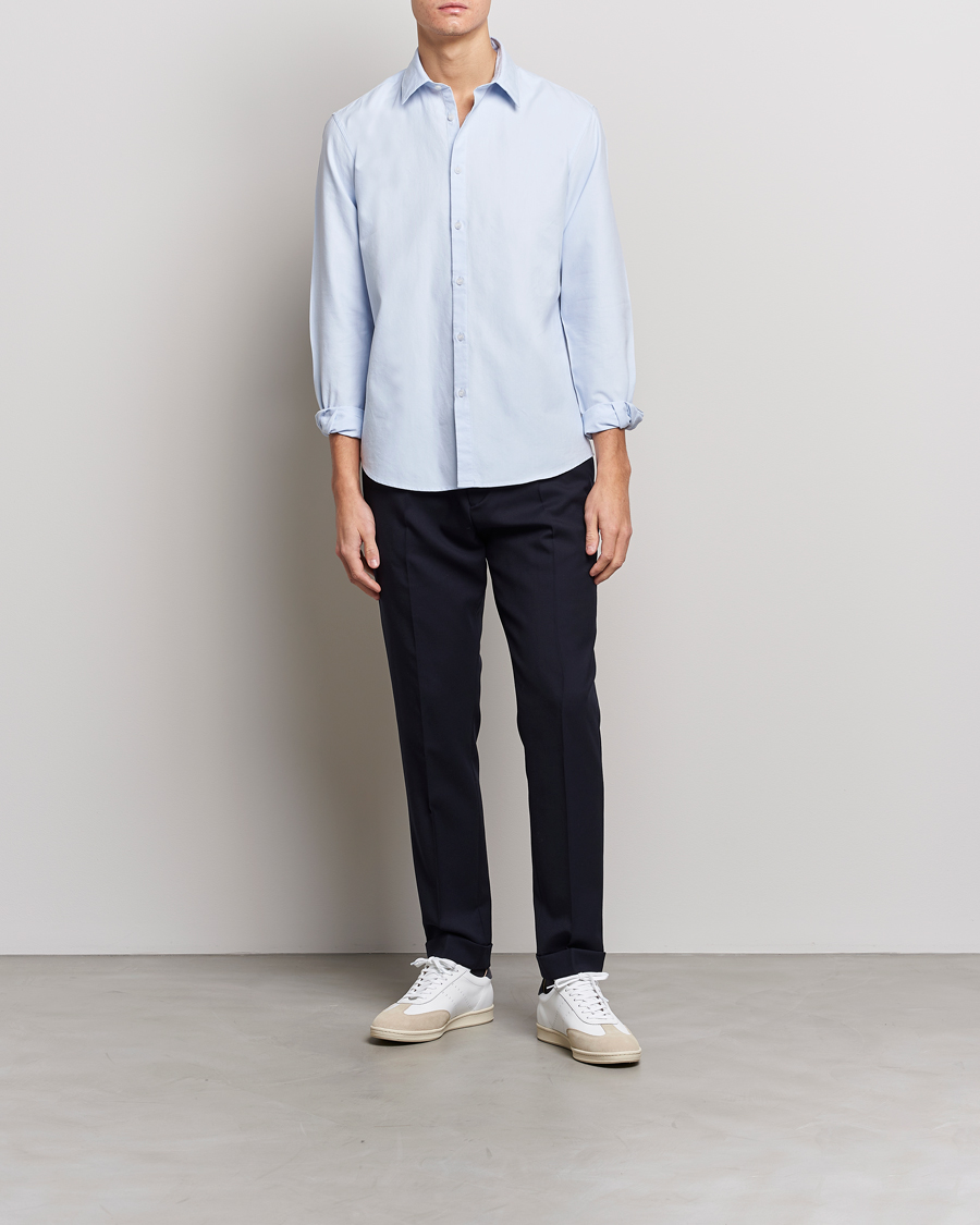Herre | Skjorter | Sunspel | Casual Oxford Shirt Light Blue