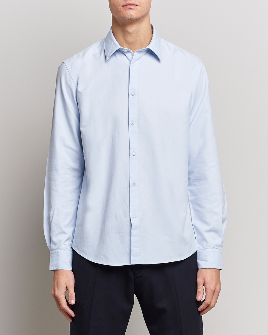 Herre | Best of British | Sunspel | Casual Oxford Shirt Light Blue