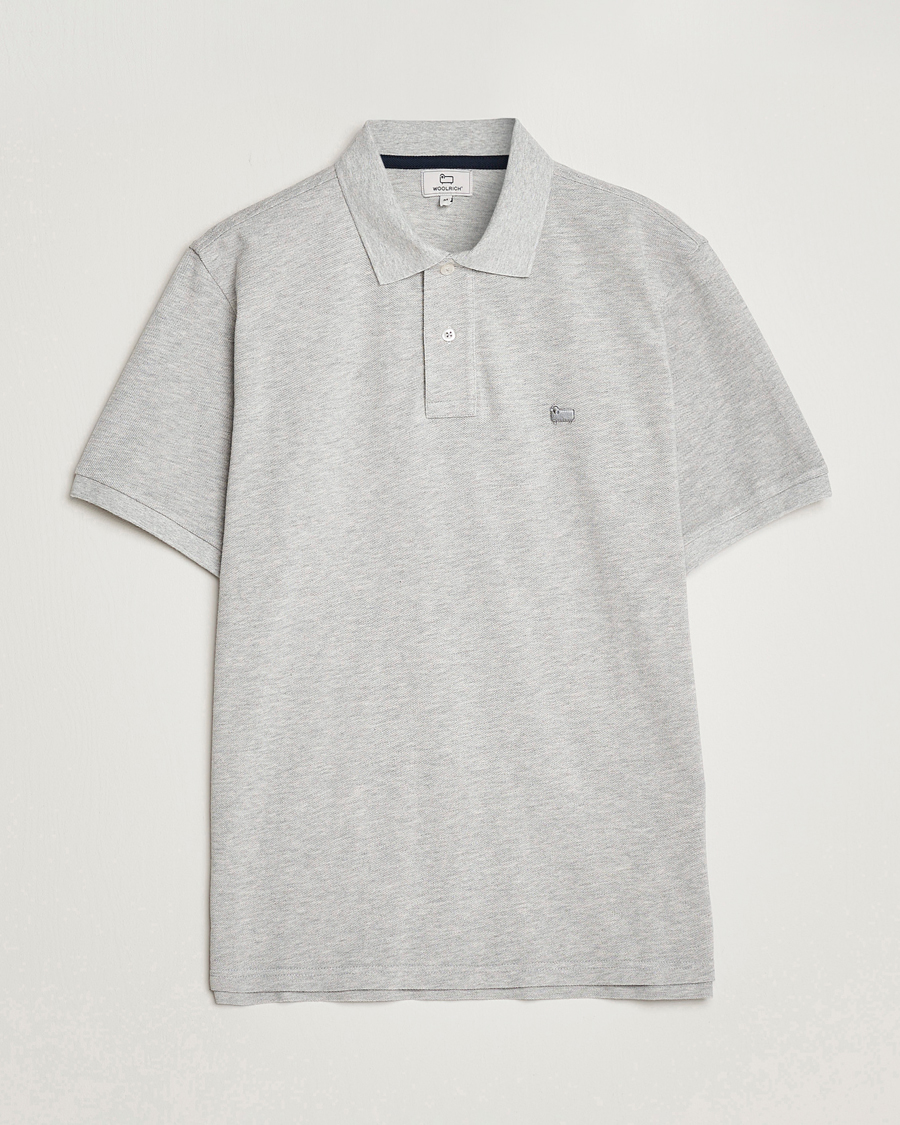 Herre | Pikéer | Woolrich | Classic American Polo Light Grey Melange