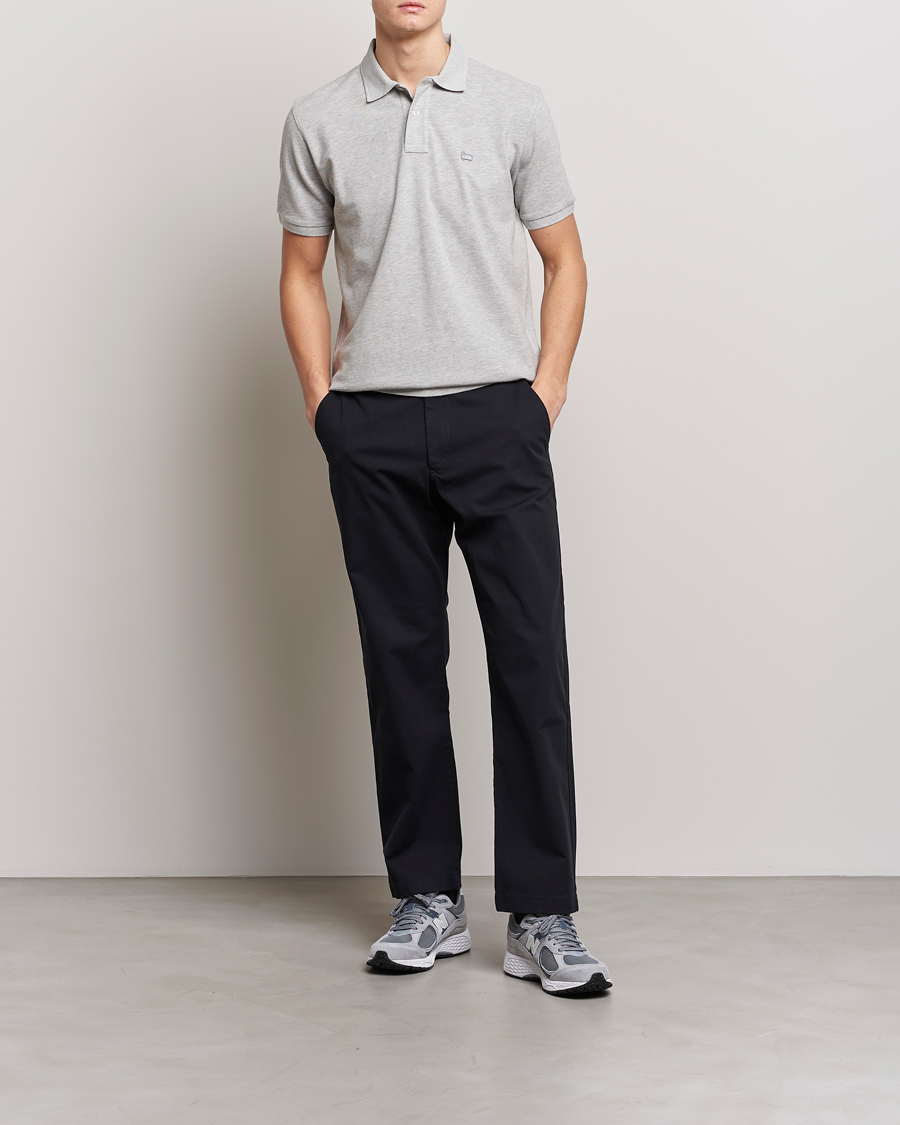 Herre | Pikéer | Woolrich | Classic American Polo Light Grey Melange