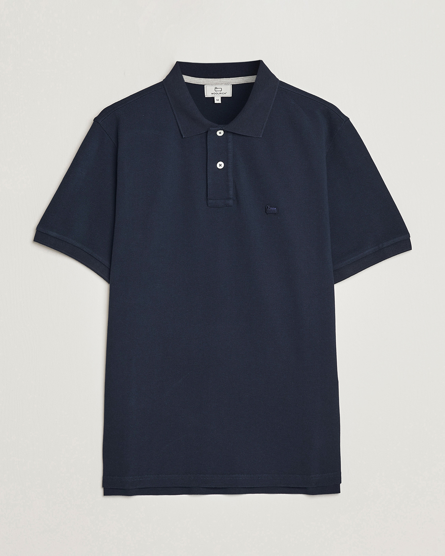 Herre | Pikéer | Woolrich | Classic American Polo Melton Blue