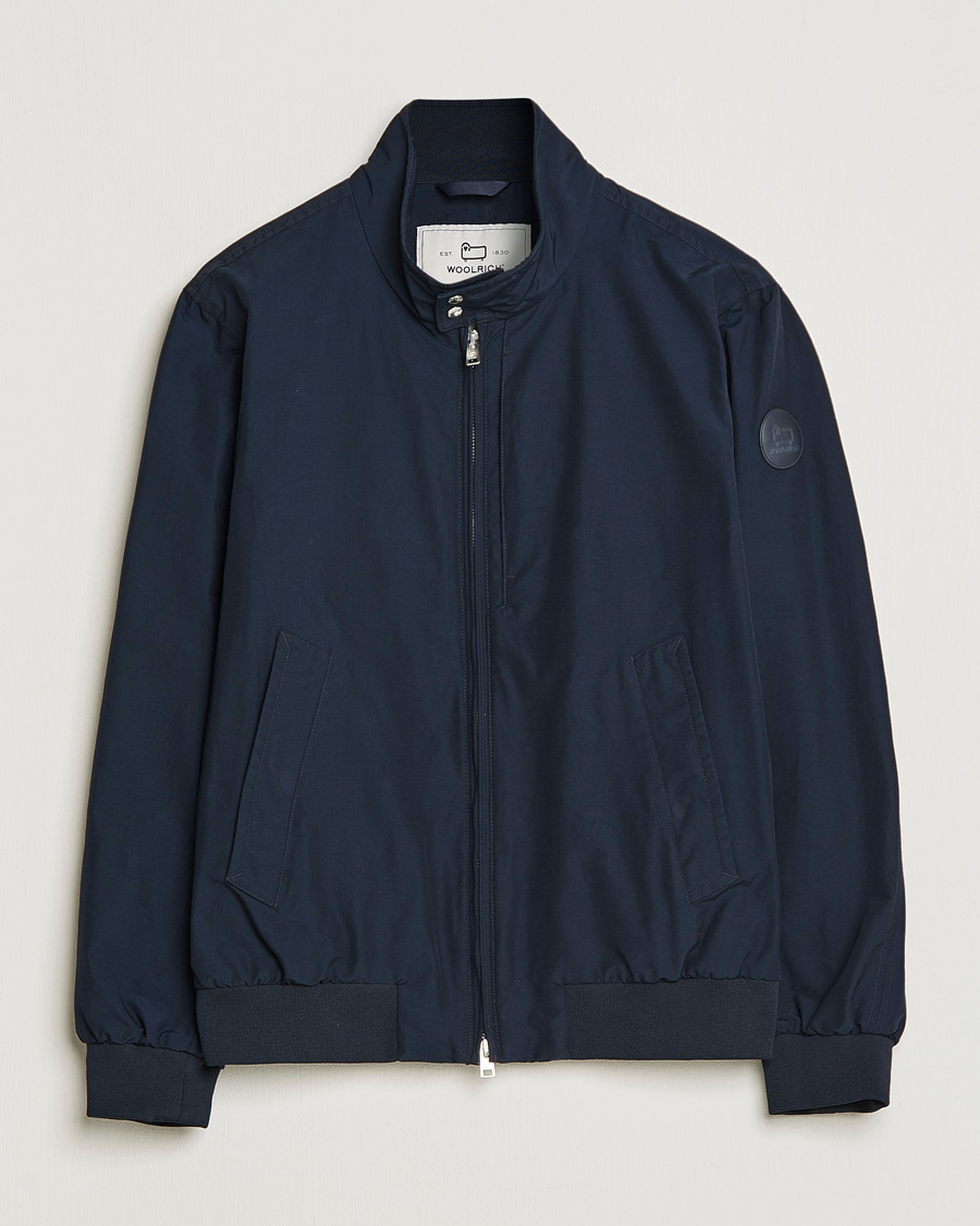 Herre | Jakker | Woolrich | Cruiser Eco Cotton Bomber Jacket Melton Blue
