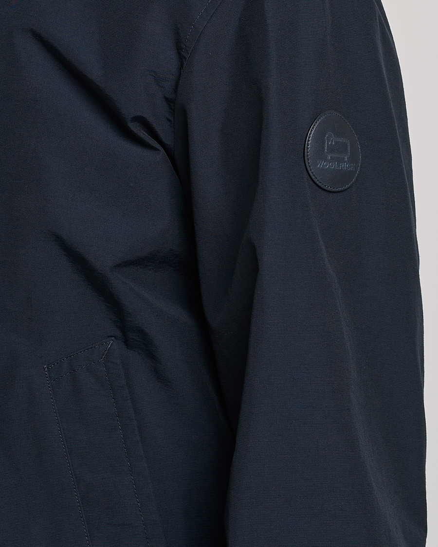 Herre | Jakker | Woolrich | Cruiser Eco Cotton Bomber Jacket Melton Blue
