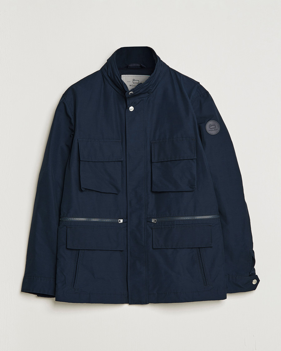 Herre | Jakker | Woolrich | Cruiser Eco Field Jacket Melton Blue