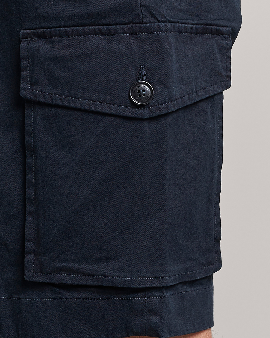 Herre | Shorts | Woolrich | Classic Cargo Shorts Melton Blue
