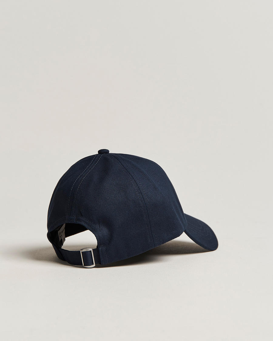 Herre | Woolrich Logo Baseball Cap Melton Blue | Woolrich | Logo Baseball Cap Melton Blue