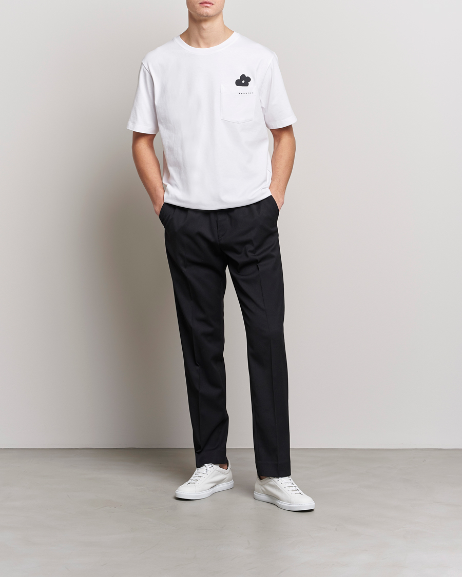 Herre | T-Shirts | Lardini | Fiore Tasca Printet Logo T-Shirt White