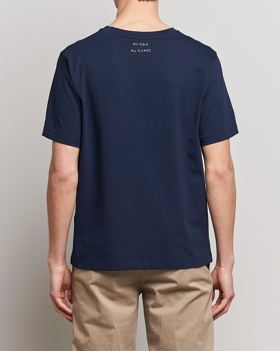 Herre | T-Shirts | Lardini | Fiore Tasca Printet Logo T-Shirt Navy