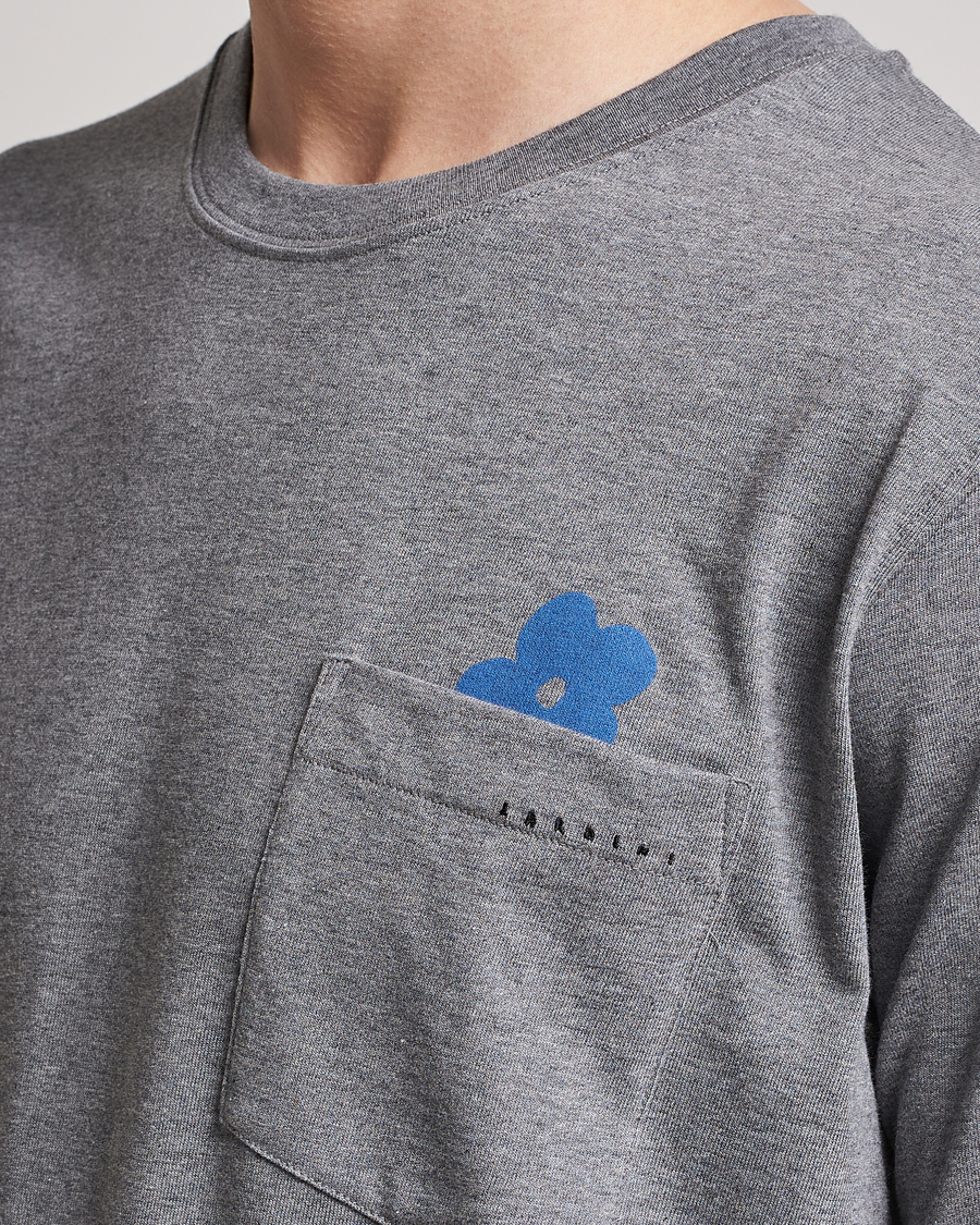 Herre | T-Shirts | Lardini | Fiore Tasca Printet Logo T-Shirt Grey