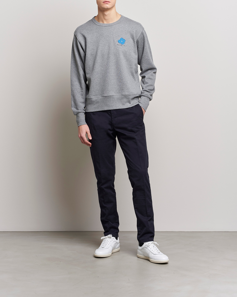 Herre | Gensere | Lardini | Cotton Embroidery Logo Sweatshirt Grey