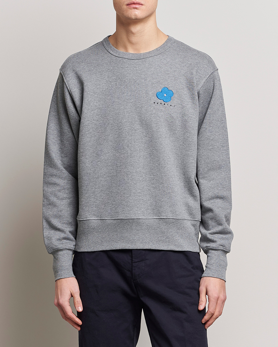 Herre | Italian Department | Lardini | Cotton Embroidery Logo Sweatshirt Grey