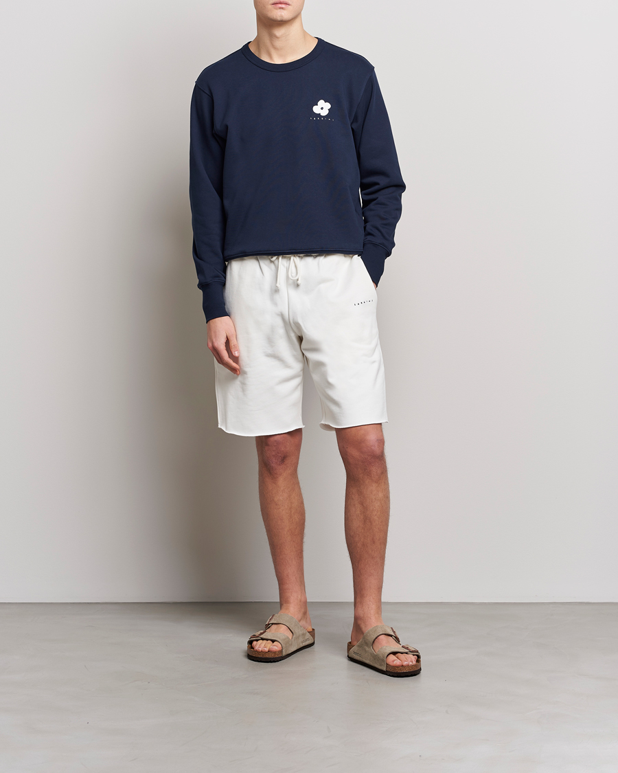 Herre | Shorts | Lardini | Cotton Embroidery Shorts White