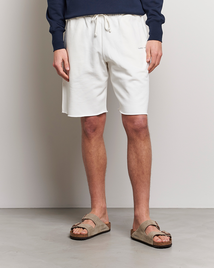 Herre | Joggebukseshorts | Lardini | Cotton Embroidery Shorts White