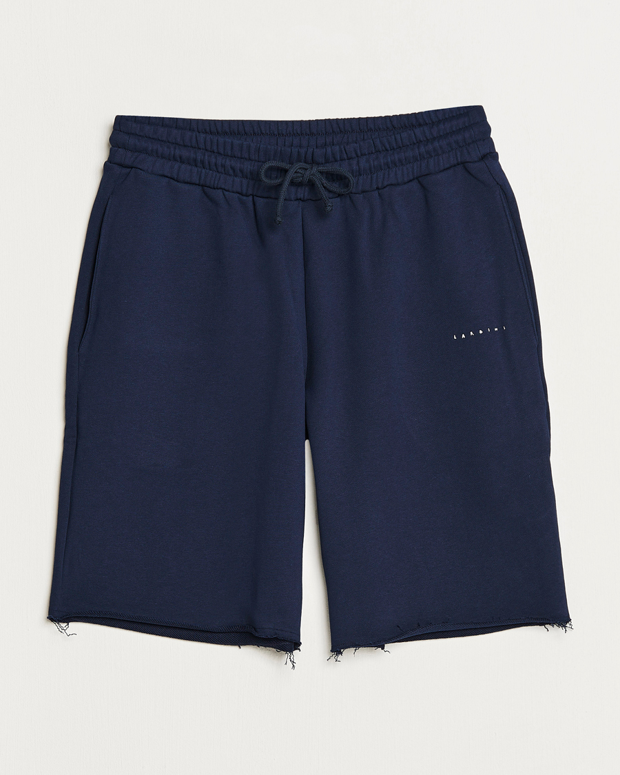 Herre | Shorts | Lardini | Cotton Embroidery Shorts Navy