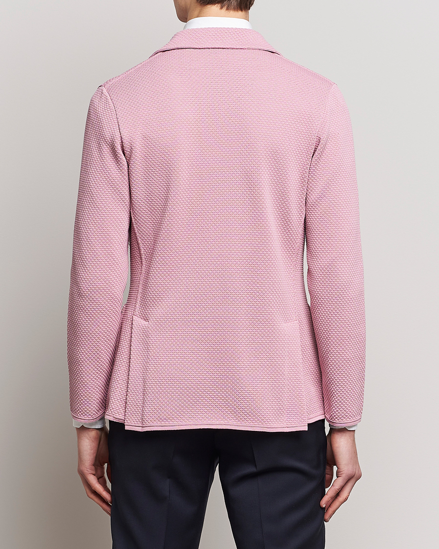Herre | Dressjakker | Lardini | Knitted Structure Cotton Blazer Soft Pink