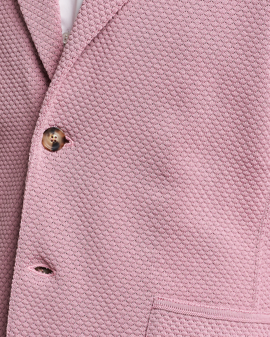 Herre | Dressjakker | Lardini | Knitted Structure Cotton Blazer Soft Pink