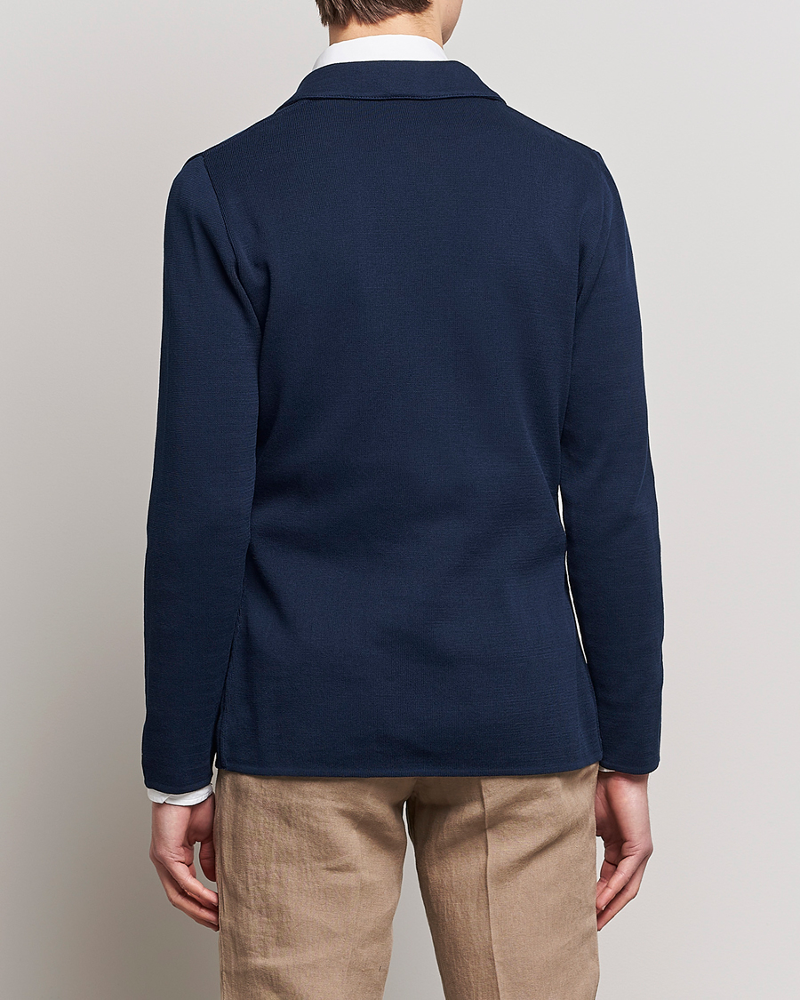 Herre | Dressjakker | Lardini | Knitted Cotton Blazer Navy