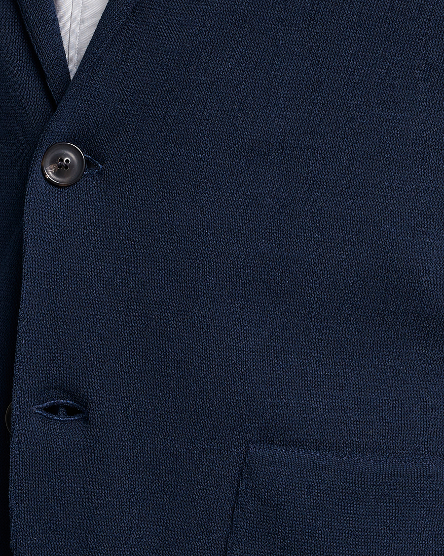 Herre | Dressjakker | Lardini | Knitted Cotton Blazer Navy