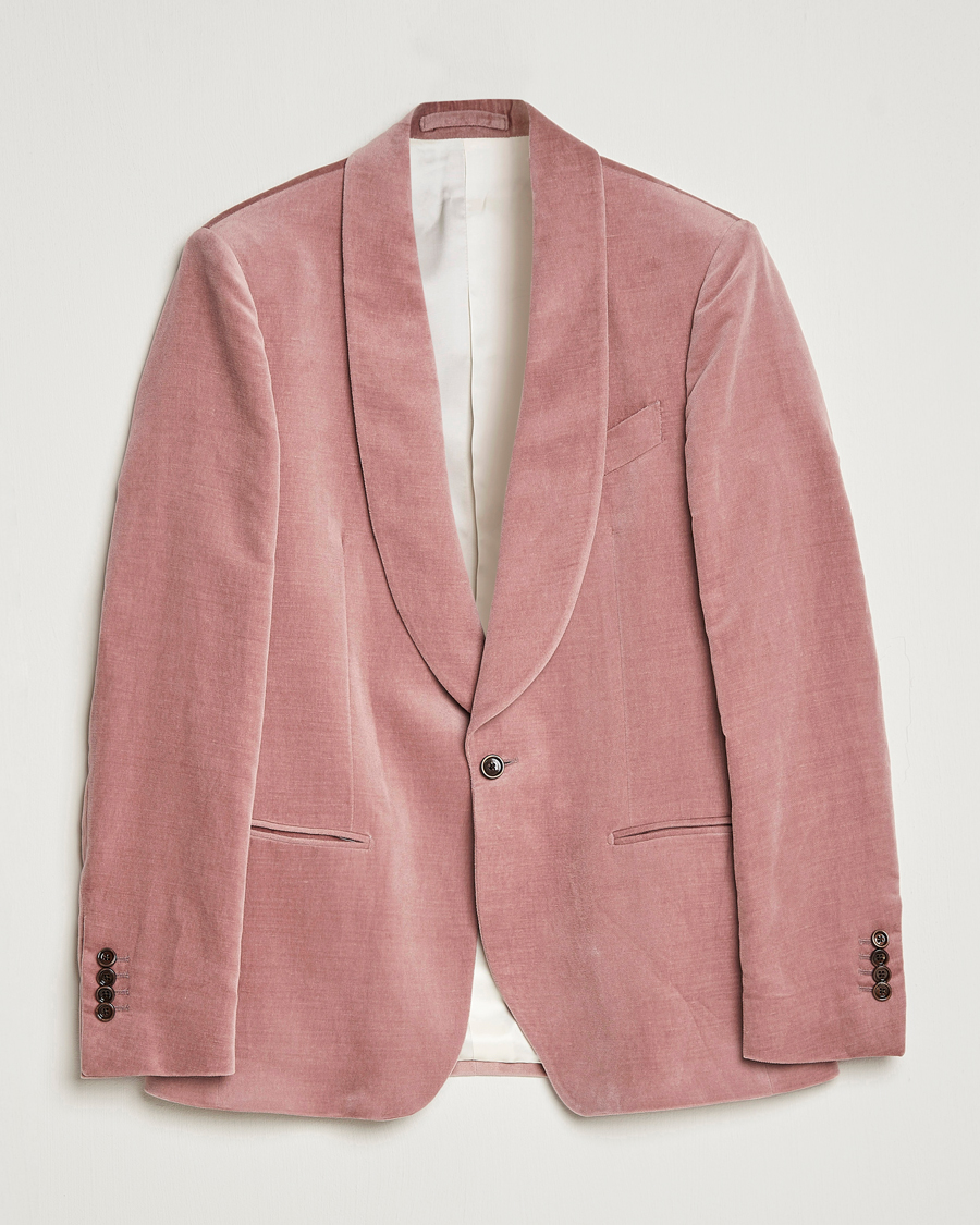 Herre | Dressjakker | Lardini | Summer Velvet Dinner Jacket Soft Pink