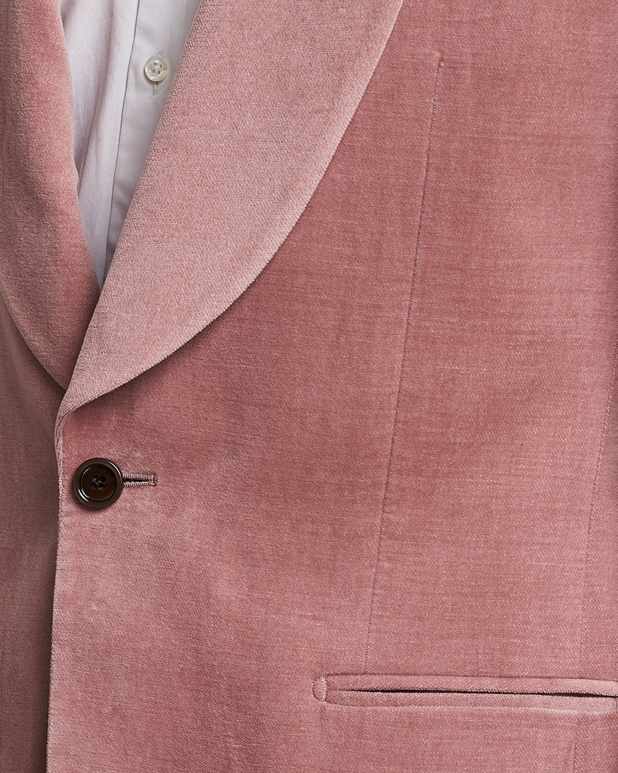 Herre | Dressjakker | Lardini | Summer Velvet Dinner Jacket Soft Pink