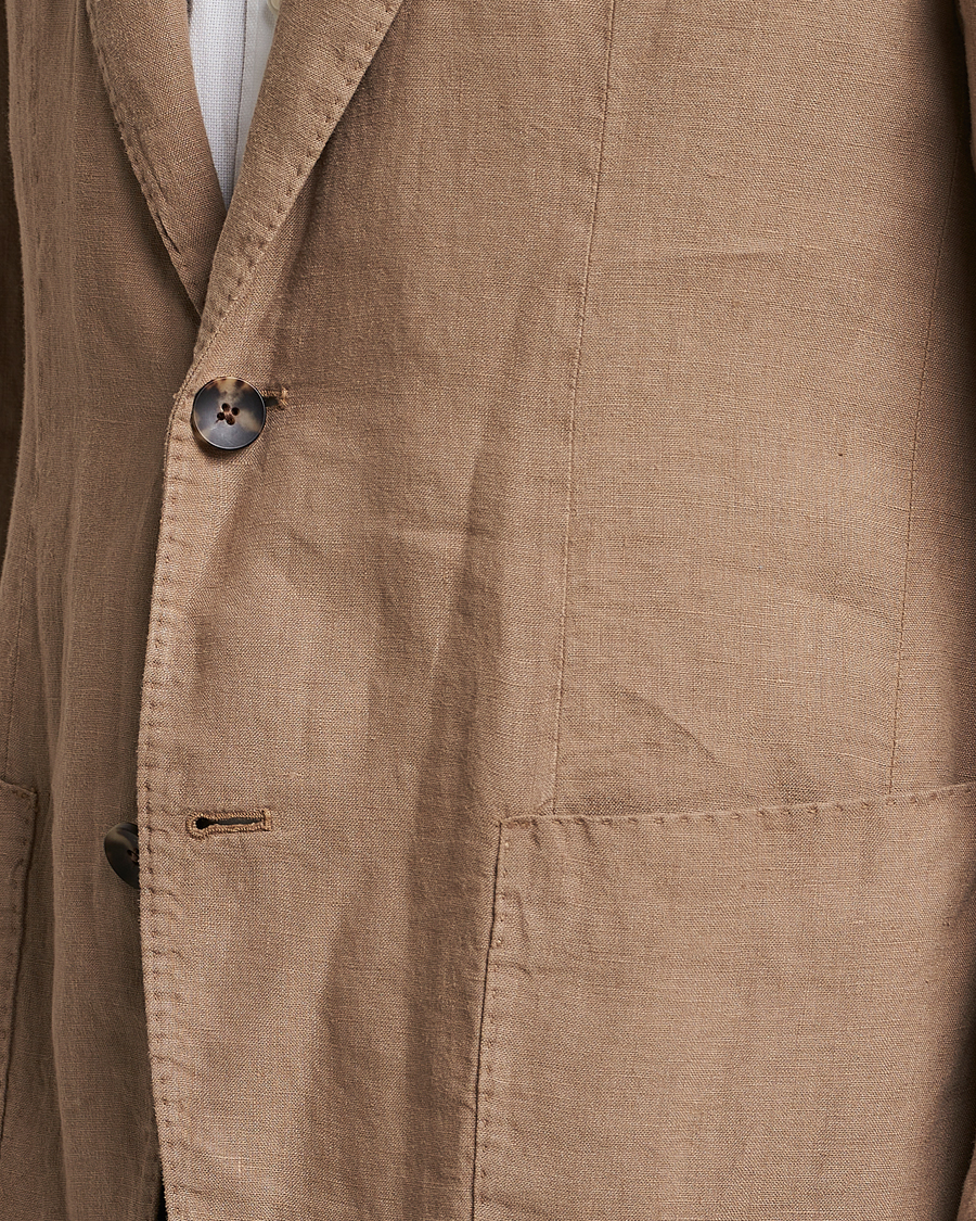 Herre | Dressjakker | Lardini | Patch Pocket Linen Blazer Beige