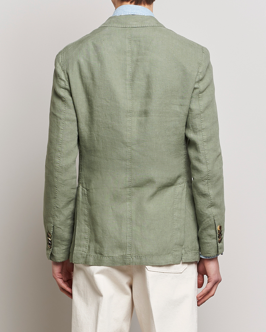 Herre | Dressjakker | Lardini | Patch Pocket Linen Blazer Olive