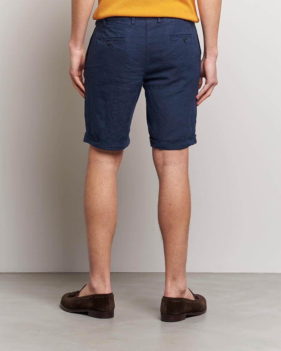 Herre | Shorts | Lardini | Linen Shorts Navy