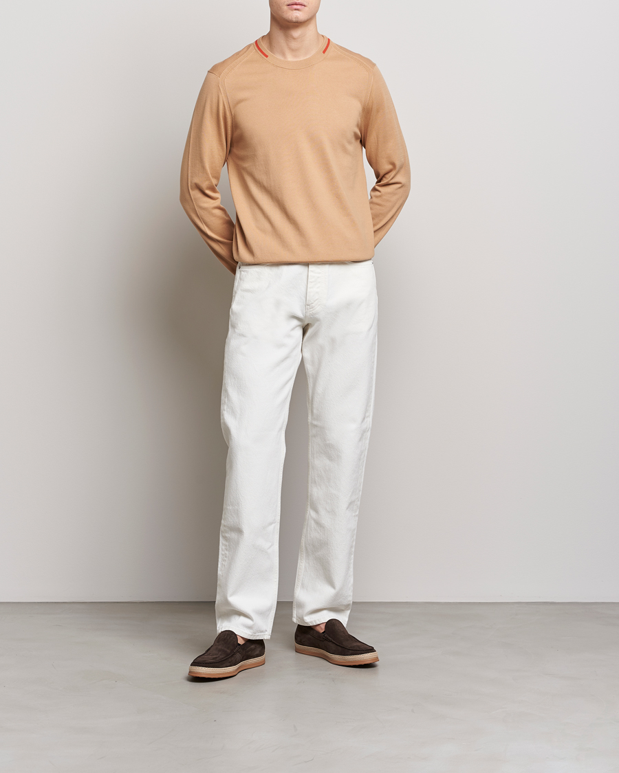 Herre | Gensere | Paul Smith | Organic Cotton Knitted Sweater Light Beige