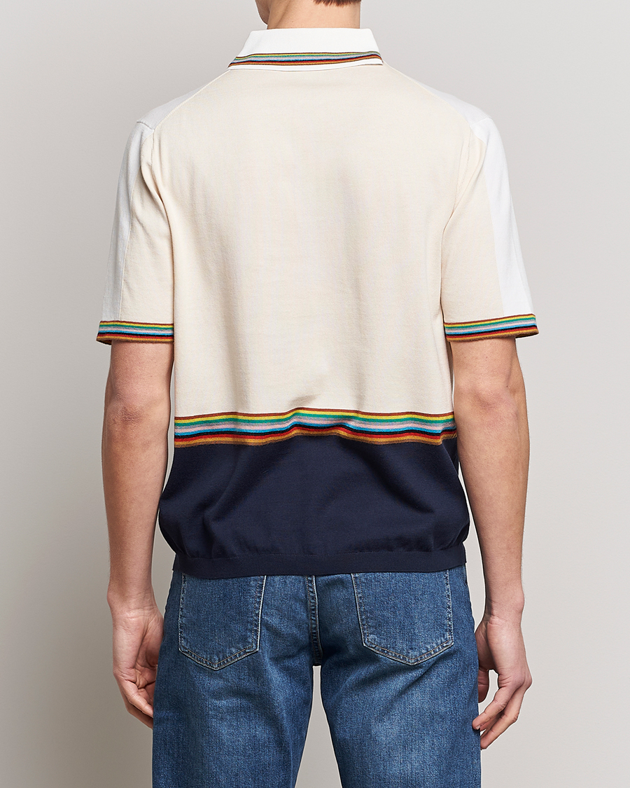 Herre | Gensere | Paul Smith | Organic cotton Knitted Polo White