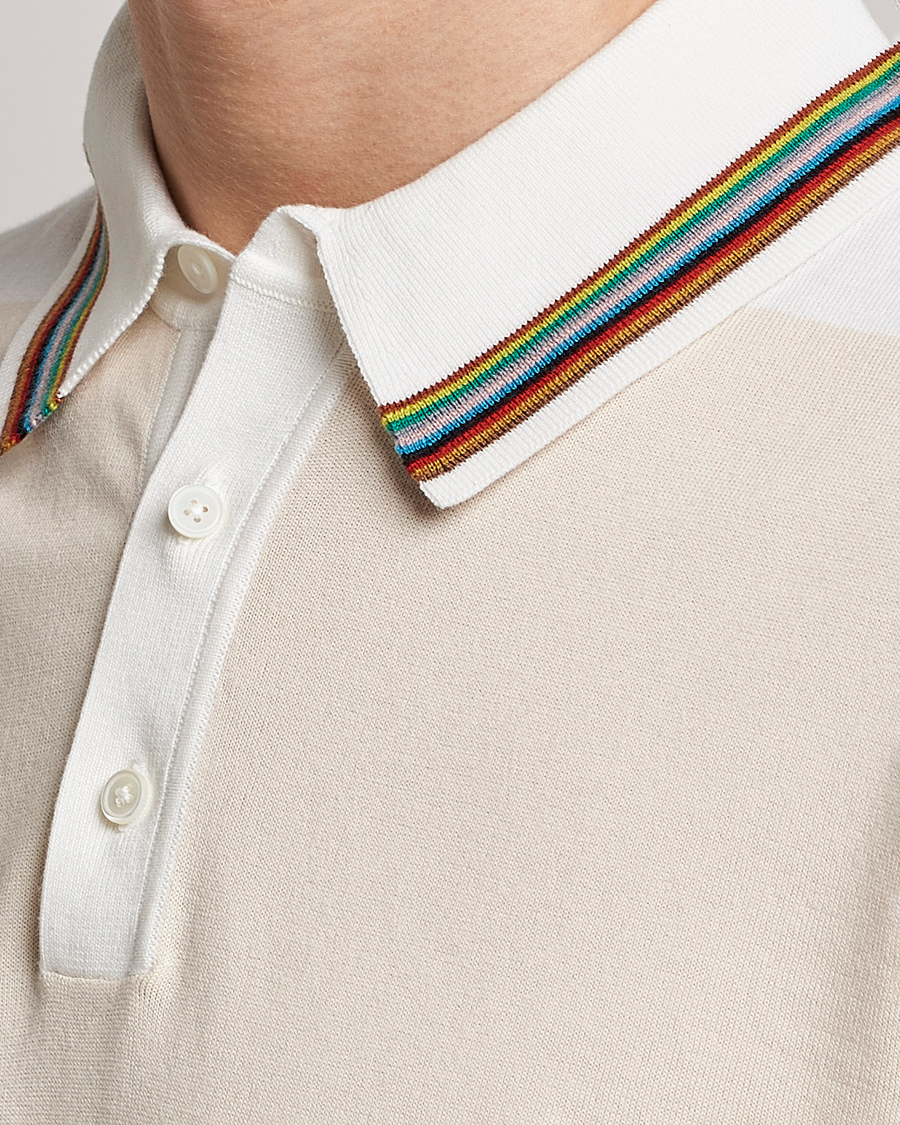 Herre | Gensere | Paul Smith | Organic cotton Knitted Polo White