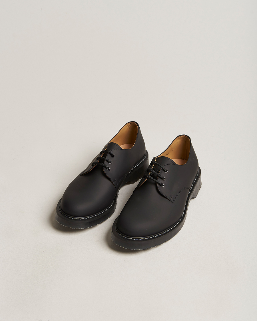 Herre | Derbys | Solovair | 3 Eye Gibson Shoe Black Greasy