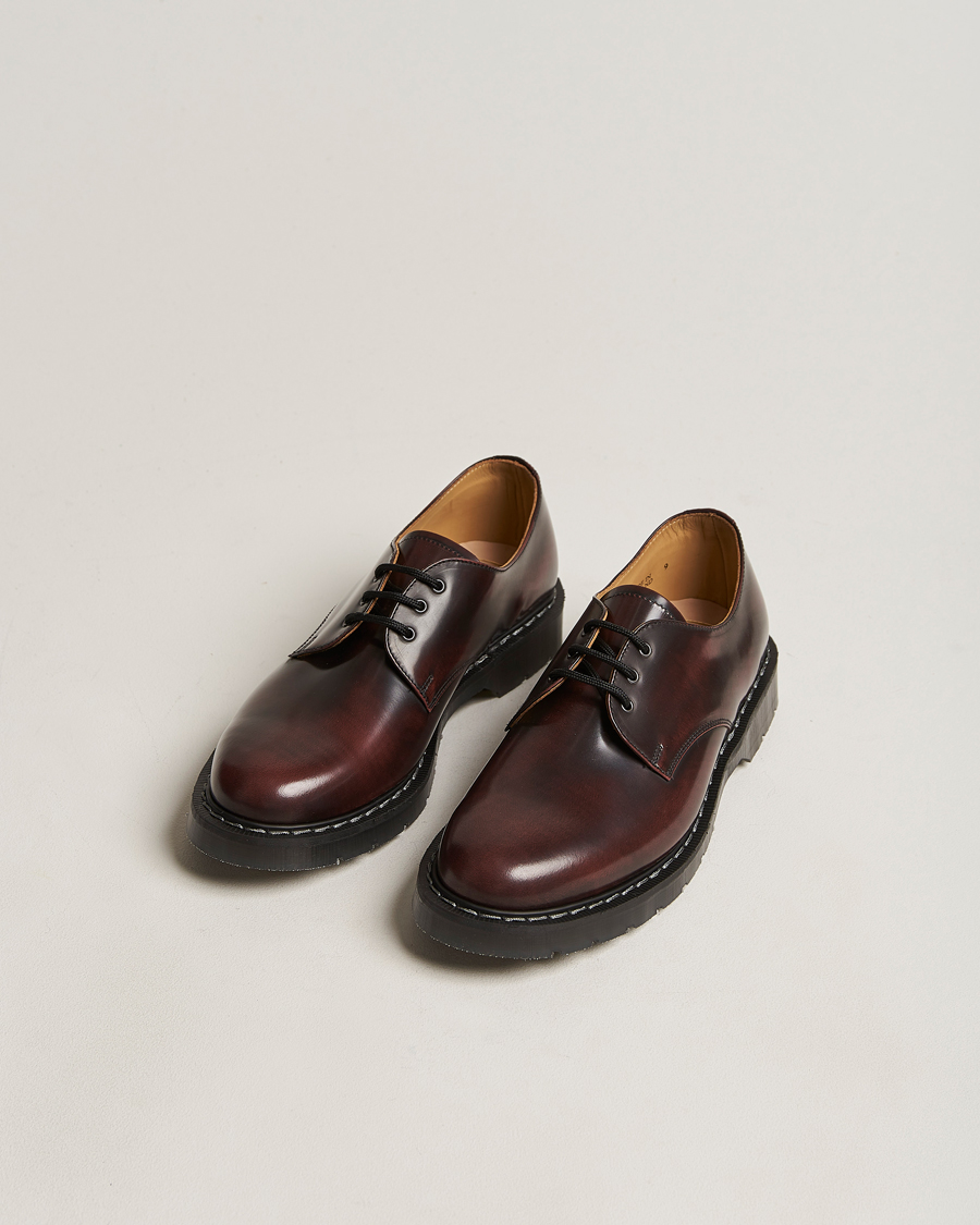 Herre | Best of British | Solovair | 3 Eye Gibson Shoe Burgundy Shine