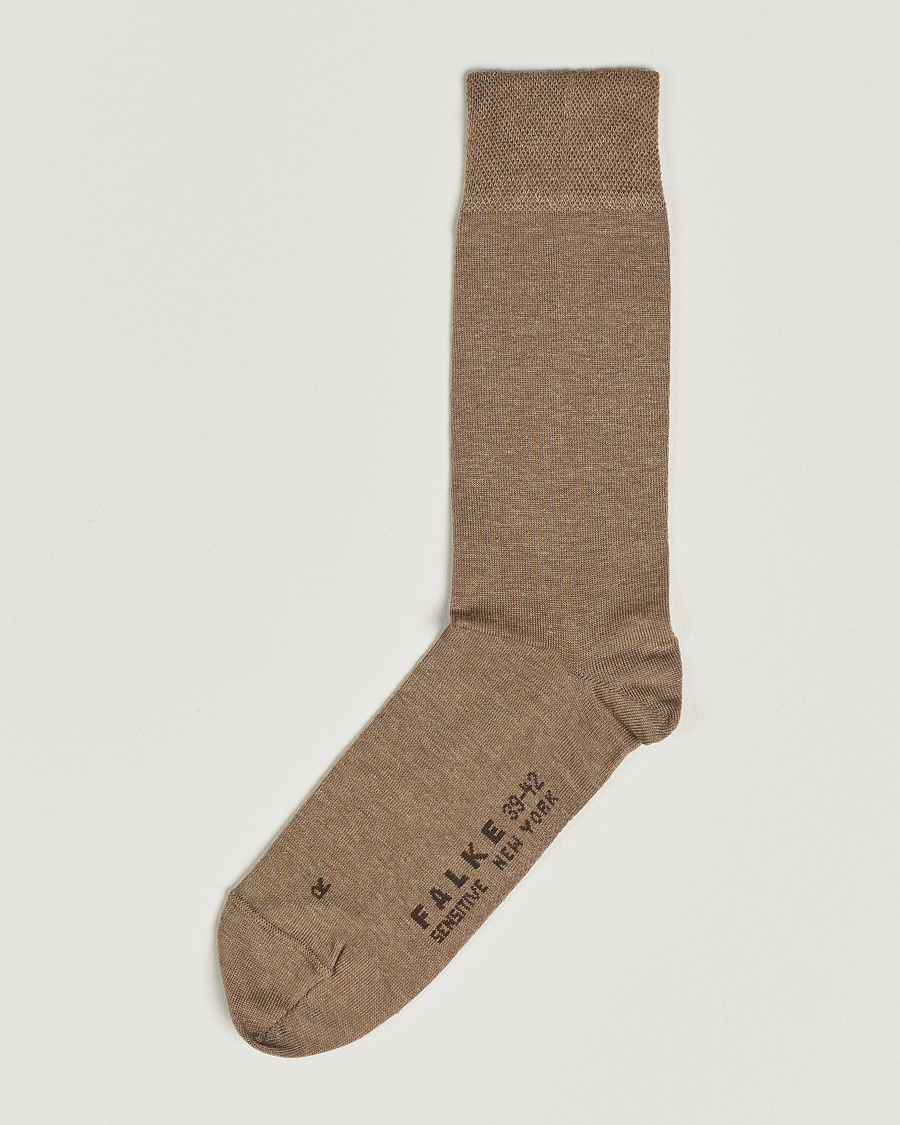 Herre | Undertøy | Falke | Sensitive New York Lyocell Socks Nuthmeg Mel