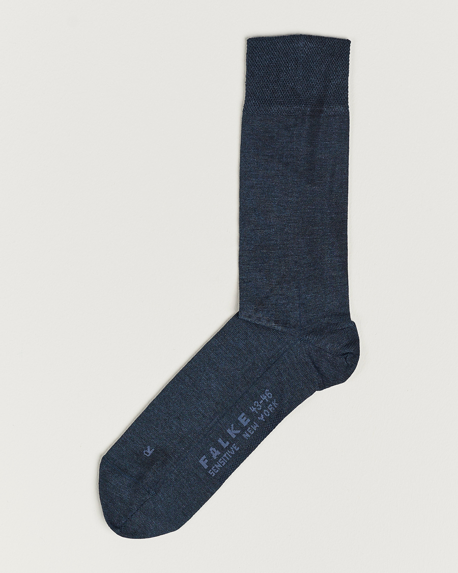 Herre | Undertøy | Falke | Sensitive New York Lyocell Socks Navy Melange