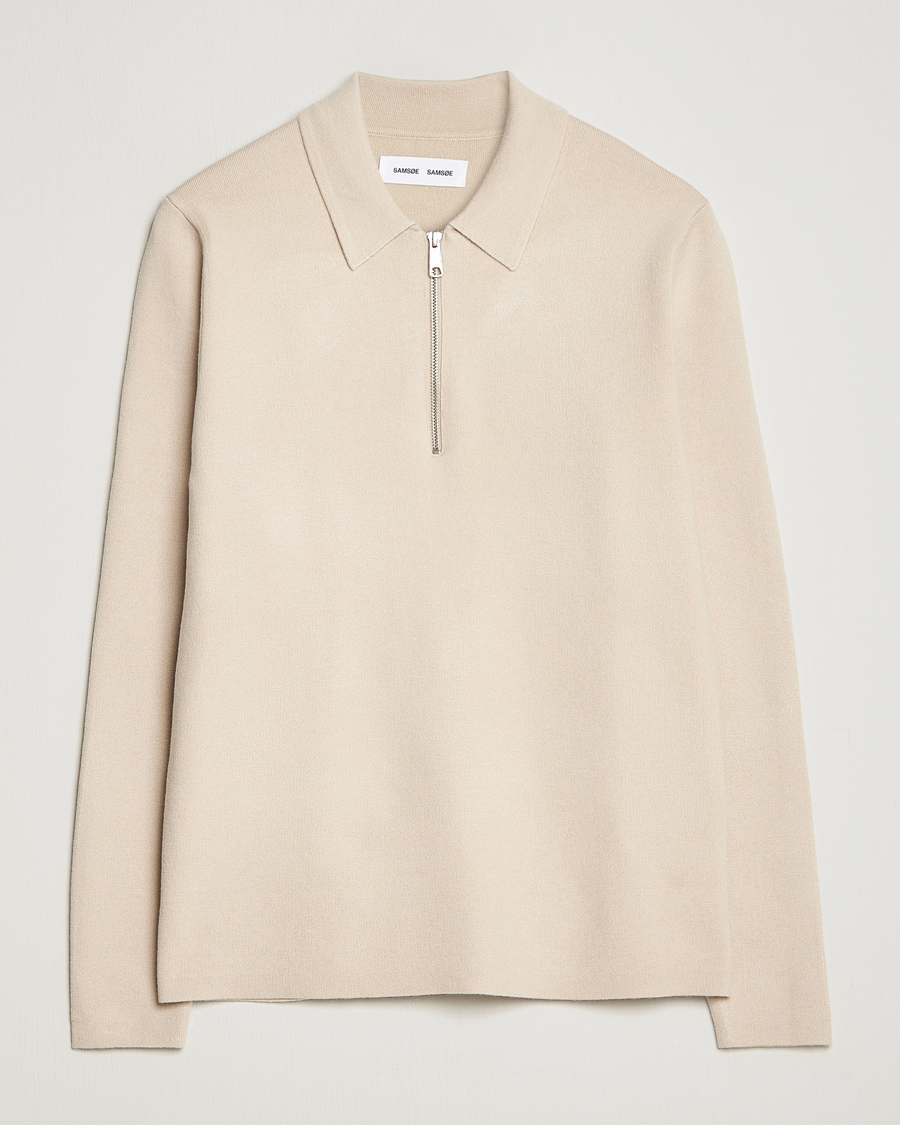 Herre | Gensere | Samsøe Samsøe | Samsøe & Samsøe Guna Half Zip Sweater Oatmeal