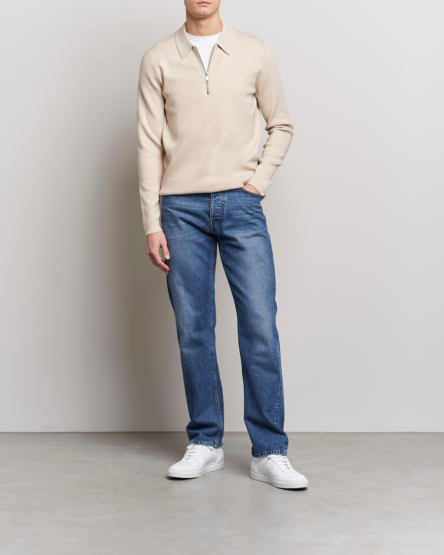 Herre | Gensere | Samsøe Samsøe | Samsøe & Samsøe Guna Half Zip Sweater Oatmeal