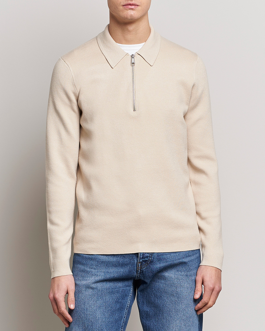 Herre | Zip-gensere | Samsøe & Samsøe | Guna Half Zip Sweater Oatmeal