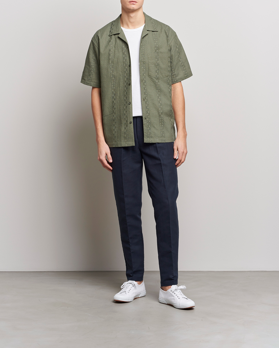Herre | Skjorter | Samsøe Samsøe | Samsøe & Samsøe Emerson Cotton Short Sleeve Shirt Beetle