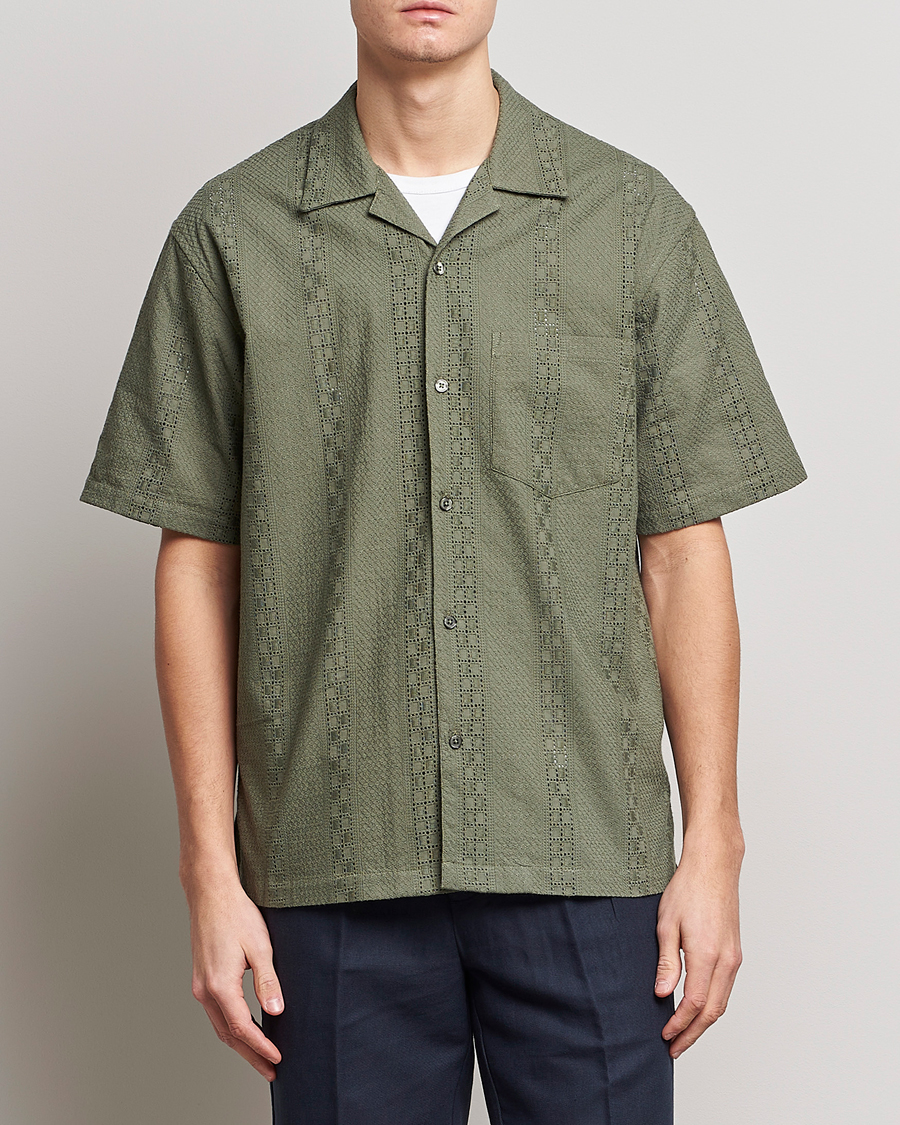 Herre | Skjorter | Samsøe Samsøe | Samsøe & Samsøe Emerson Cotton Short Sleeve Shirt Beetle