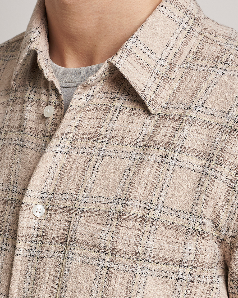 Herre | Skjorter | Samsøe Samsøe | Samsøe & Samsøe Liam Organic Cotton Overshirt Oatmeal Check