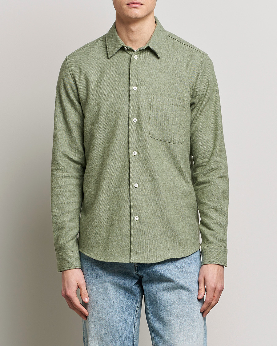 Herre |  | Samsøe & Samsøe | Liam Organic Cotton Shirt Basil Melange