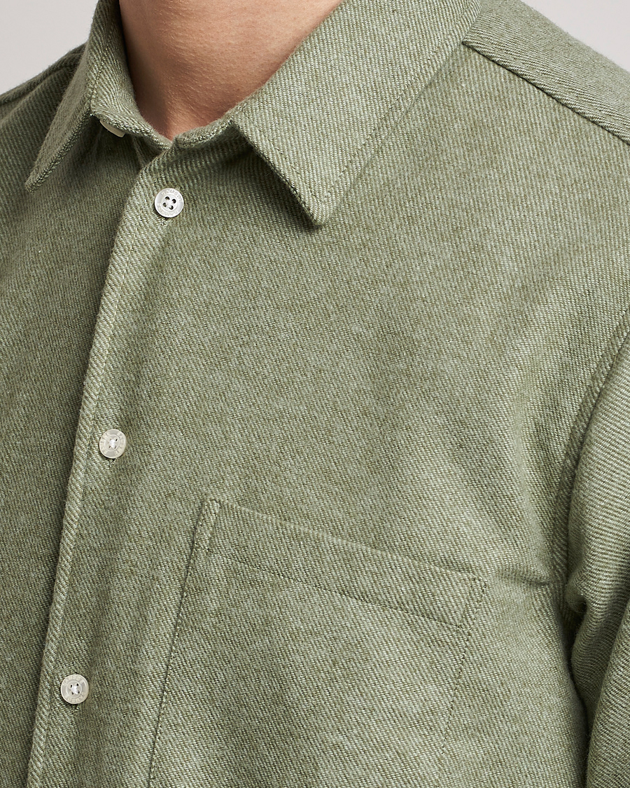 Herre | Skjorter | Samsøe Samsøe | Samsøe & Samsøe Liam Organic Cotton Shirt Basil Melange