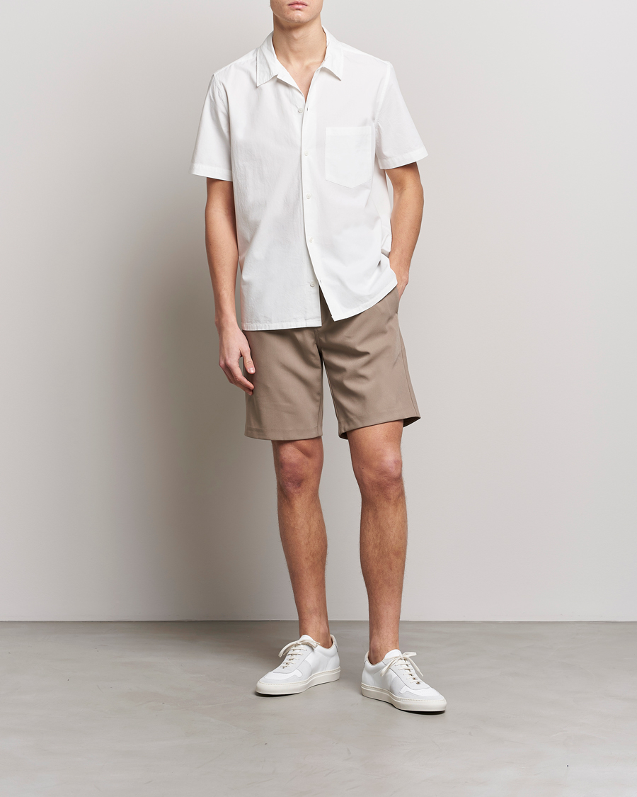 Herre | Skjorter | Samsøe Samsøe | Samsøe & Samsøe Avan Organic Cotton Short Sleeve Shirt White