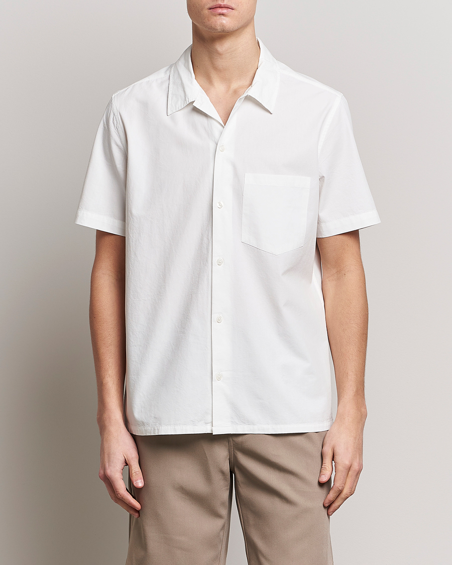 Herre | Skjorter | Samsøe Samsøe | Samsøe & Samsøe Avan Organic Cotton Short Sleeve Shirt White