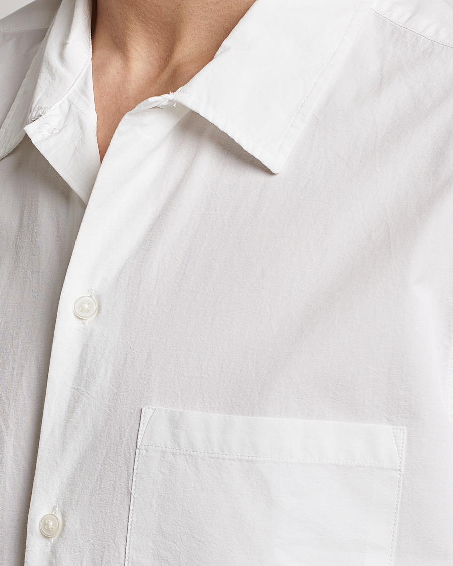 Herre | Skjorter | Samsøe Samsøe | Samsøe & Samsøe Avan Organic Cotton Short Sleeve Shirt White
