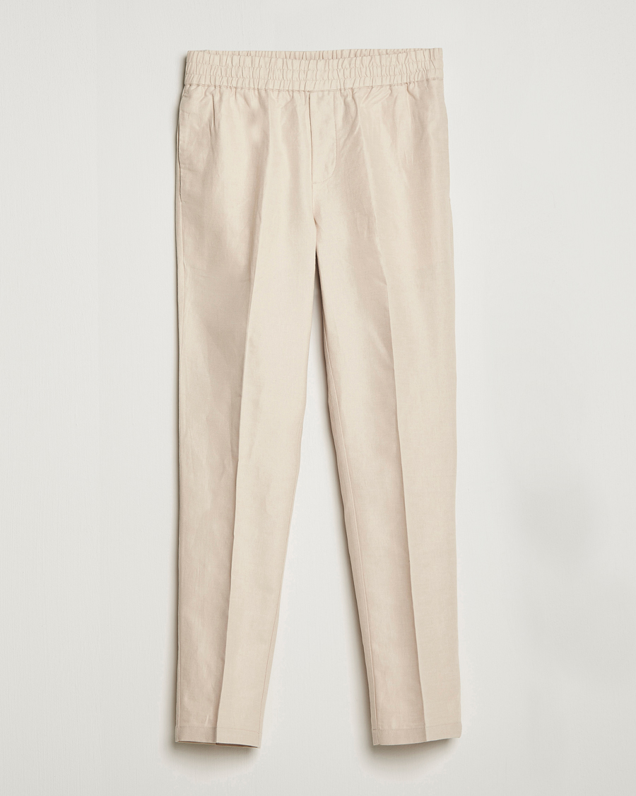 Herre | Bukser | Samsøe Samsøe | Samsøe & Samsøe Smithy Linen Cotton Trousers Oatmeal