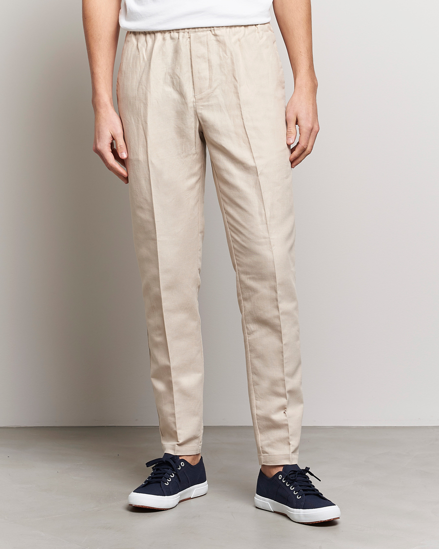 Herre | Samsøe & Samsøe | Samsøe & Samsøe | Smithy Linen Cotton Trousers Oatmeal