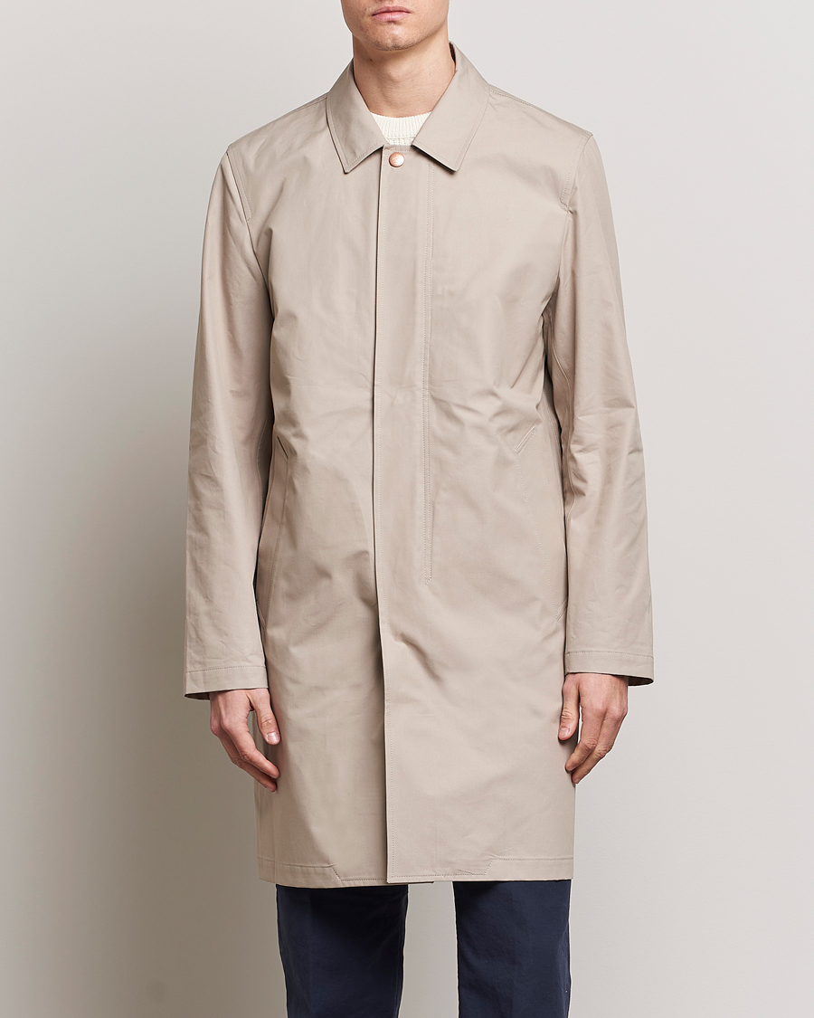 Herre |  | Private White V.C. | Unlined Cotton Ventile Mac Coat 3.0 Plaza Taupe