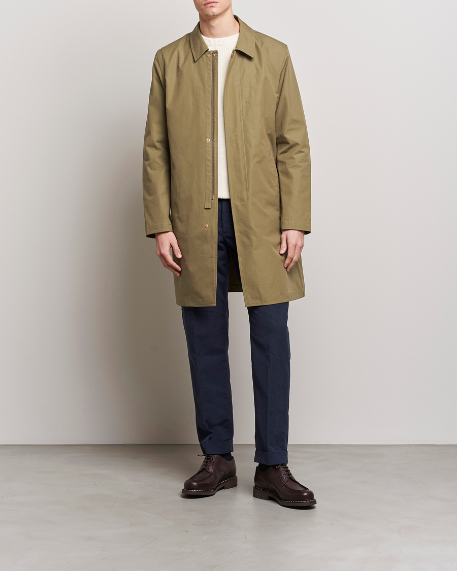 Herre | Jakker | Private White V.C. | Unlined Cotton Ventile Mac Coat 3.0 Sage