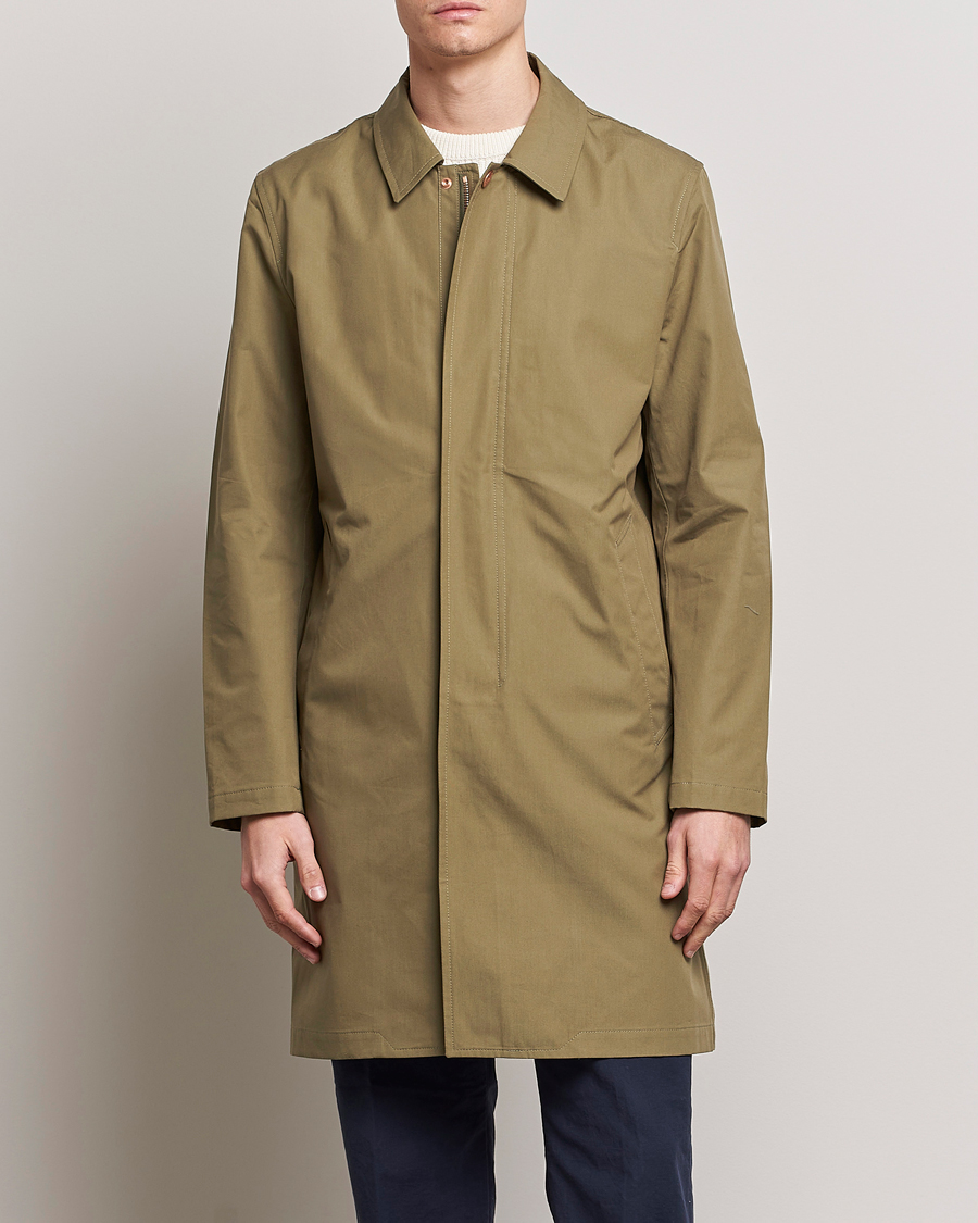 Herre | Jakker | Private White V.C. | Unlined Cotton Ventile Mac Coat 3.0 Sage